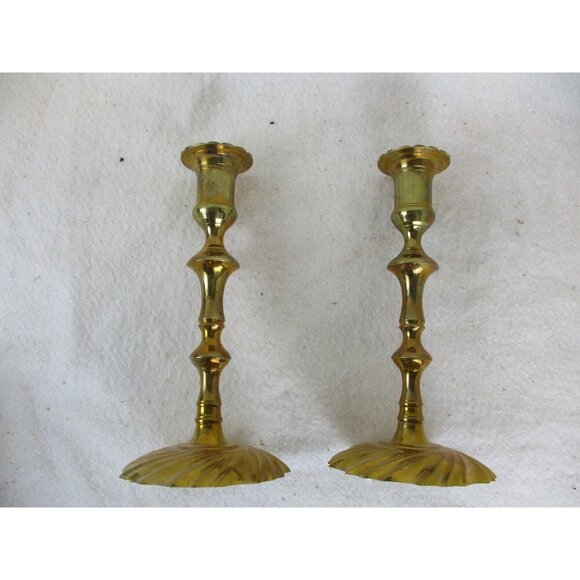 Candle‎ Holders set, 1970s  Vintage Brass Candle Holders, Tall, dining table - Picture 3 of 6